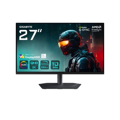 Moniteur gaming GIGABYTE MO27Q2A 27 pouces OLED QHD 280 Hz 0,03 ms Noir