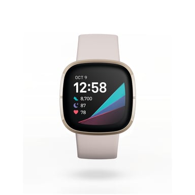 FITBIT Sense - Reloj conectado - Lunar White