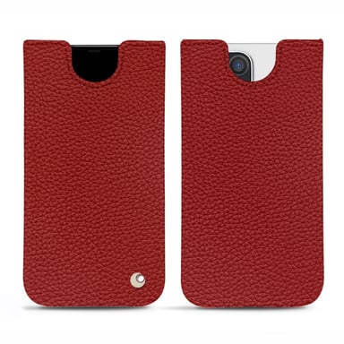 Pochette cuir Apple iPhone 12 Pro Max -  - Rouge - Cuir grainé