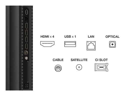 TV QD-Mini LED Pro Tcl 50C79K 127 cm 4K UHD 2025 Aluminium brossé