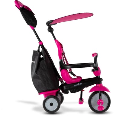 Tricycle Smartrike Vanilla Plus - Rose avec 4 configurations ajustables