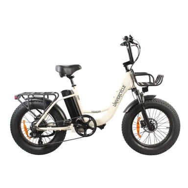 VéLo Électrique B5 | Moteur 250W | Batterie 48V 12.5Ah | Pneus 20 Pouces | Vitesse Max 25 km/h | Autonomie 40-80 km | Blanc