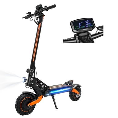 Trottinette Électrique W12 | Moteur 1500W*2 | Batterie 52V 25Ah | Pneus 11 Pouces | Vitesse Max 25 km/h | Autonomie 100 km