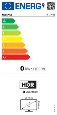 Hisense PX1-PRO vidéo-projecteur Projecteur à focale ultra courte 2200 ANSI lumens DLP UHD 4K (3840x2160) Noir