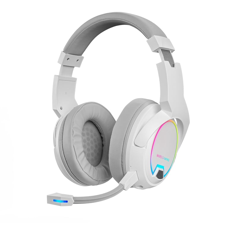 Mars Gaming MHW-100 Casque Avec fil &sans fil Arceau Jouer USB Type-C Blanc - Neuf