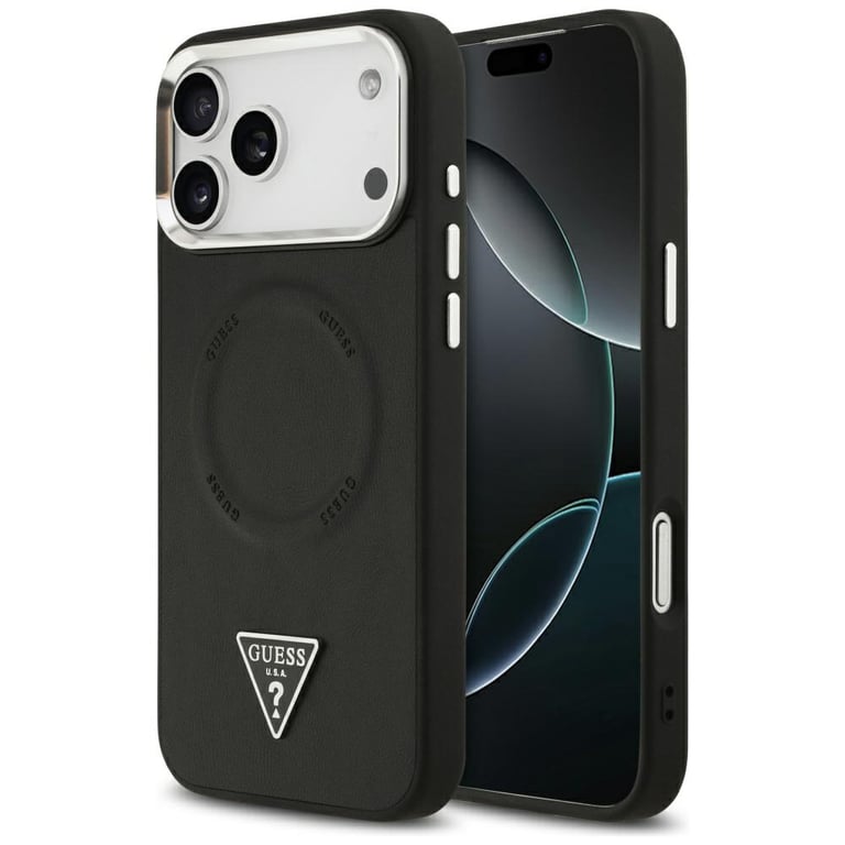 Guess Etui Triangle Logo MagSafe do iPhone 17 Pro Max ró?owy