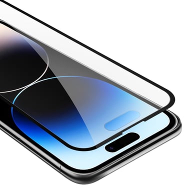 Verre trempé pour Apple iPhone 14 PRO en TRANSPARENT avec NOIR Film de protection d'écran durci tempered glass plain ecran d'une dureté de 9H avec 3D Touch