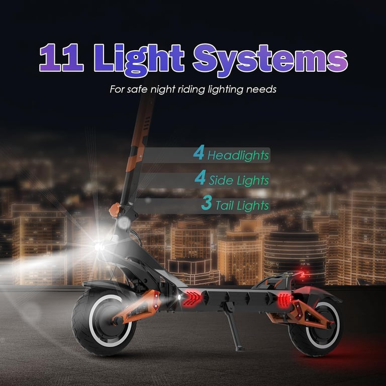 Trottinette Électrique KuKirin G3 Pro – 2 Moteurs 1200 W, Batterie Amovible 52 V 23,2 Ah - vue 3