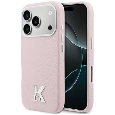 Étui Karl Lagerfeld Karl Head Logo MagSafe pour iPhone 17 Pro Max, rose