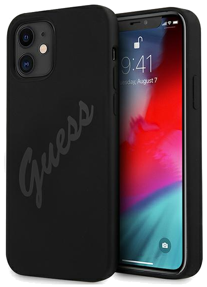 Étui Guess pour iPhone 12 mini 5.4 noir Script Vintage