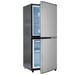 Roline Mini Réfrigérateur Congélateur 106L Petit Frigo 2 Portes Argenté Silencieux Bureau