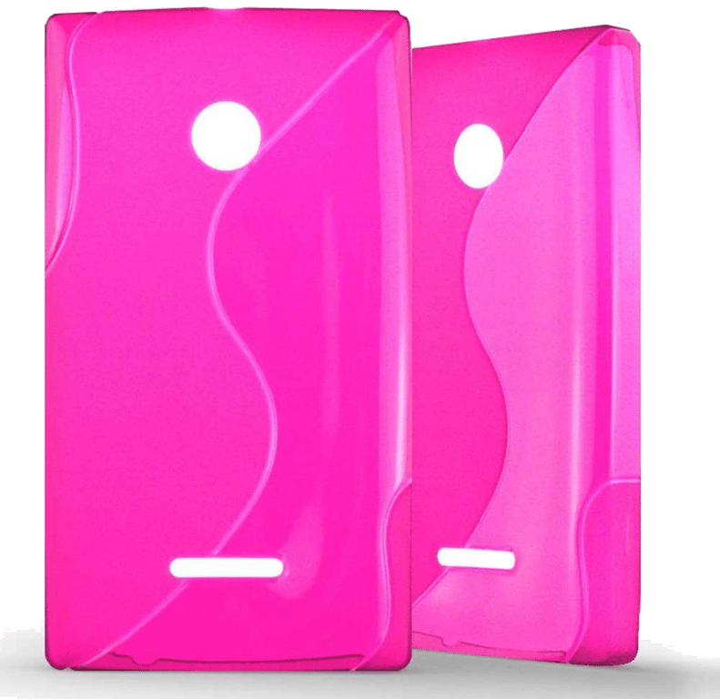 Coque silicone unie compatible Givré Rose Nokia Lumia 435