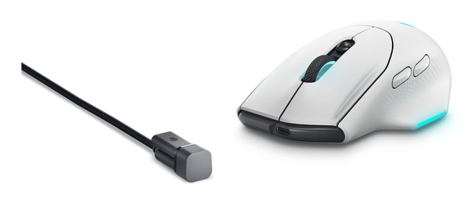 Alienware AW620M ratón Juego mano derecha RF Wireless + USB Type-C Óptico 26000 DPI