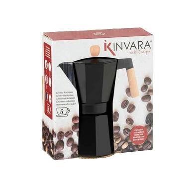 Caffettiera Italiana BigBuy 300 ml Nera e Marrone
