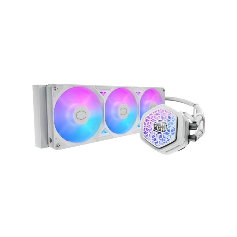 Refroidisseur CPU liquide Cooler Master MasterLiquid Atmos II 360 avec ventilateur VRM Blanc 3x120 mm RGB - Neuf