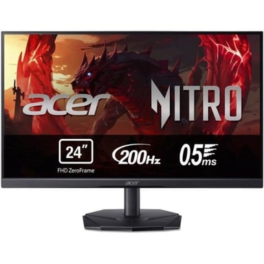Schermo Acer Nitro KG241YX3bip 23,8'' FHD 200Hz VA FreeSync Premium HDR10, VESA 100x100