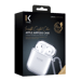 Coque Invisible en cristal clair pour Apple AirPods compatible avec le chargement sans fil, Transparent