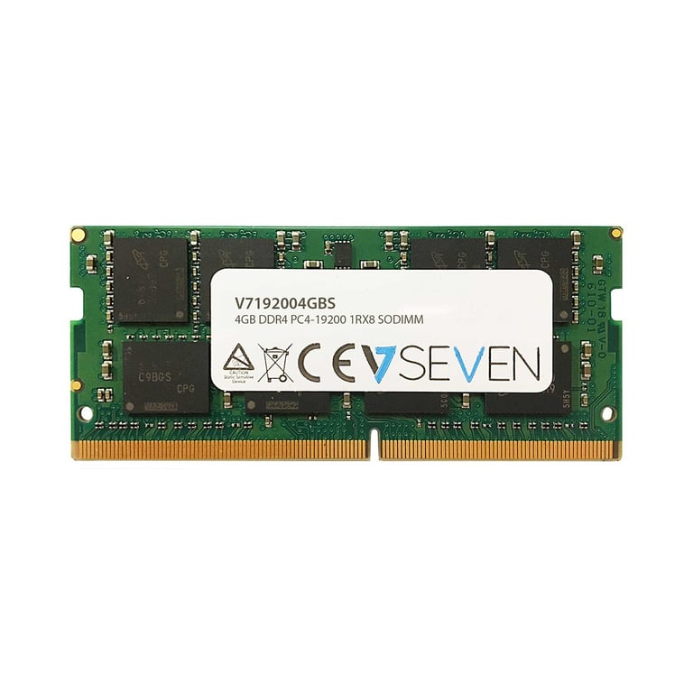 V7 4GB DDR4 PC4 19200 2400MHz SO DIMM Module de mémoire V7192004GBS Neuf