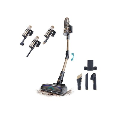 Aspirateur balai sans fil Cecotec Conga Rockstar RS90 Pet Flex 600 W BLDC 160 AW 40 kPa brosse poils animaux Or / Gris