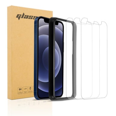 3x Verre trempé pour Apple iPhone 12 Mini (5,4'' Zoll) en TRANSPARENT 3x Film de protection d'écran durci tempered glass avec aide à l'installation