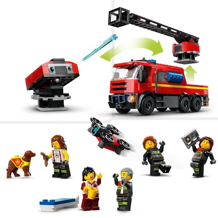 Lego City La Caserne Et Le Camion De Pompiers 60414 Lego - vue 3