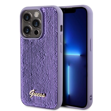 Coque pour iPhone 14 Pro Antichocs Souple Motif Sequins Violet