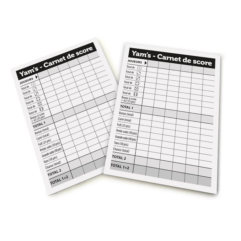 Jeu Traditionnel Ducale 2 Blocs De Score Yam' Eco Format - vue 3