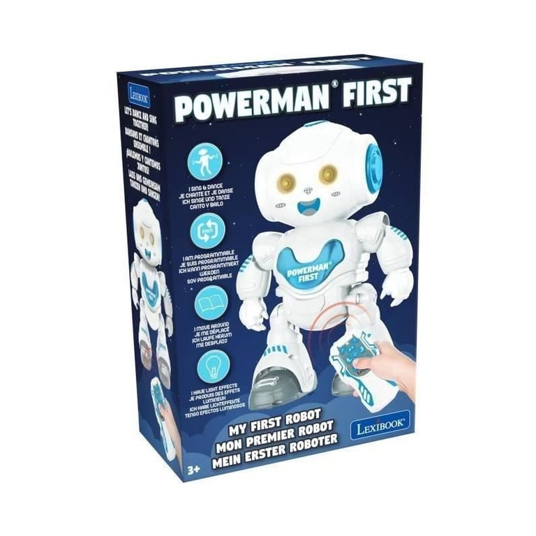 Powerman First Robot Programmable avec Dance, Musique, démo et télécommande  - Lexibook