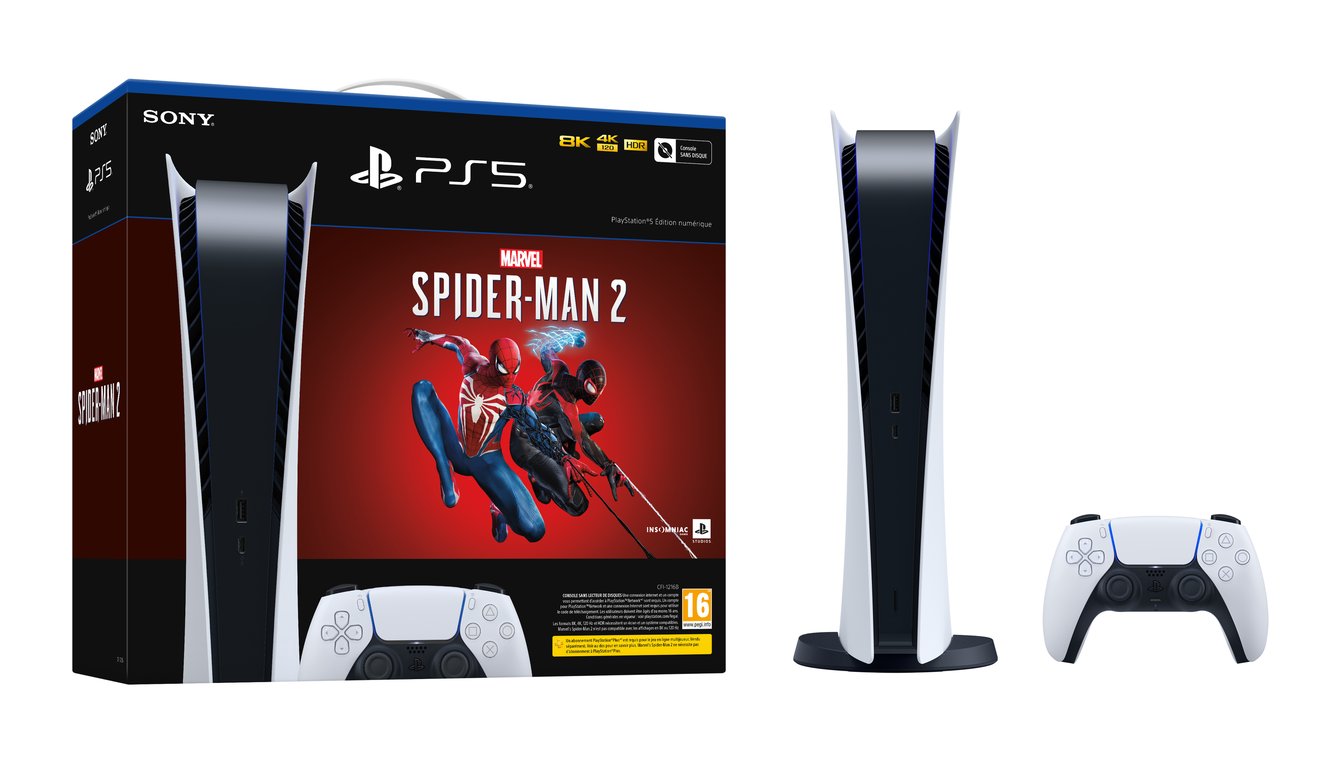 Pack Console Ps5 Standard Edition Digital + Marvel' Spider man 2 Sony
