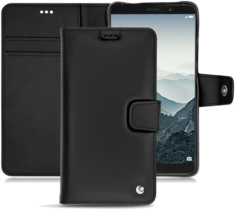Housse cuir Huawei Mate 10 - Rabat horizontal portefeuilleNoir
