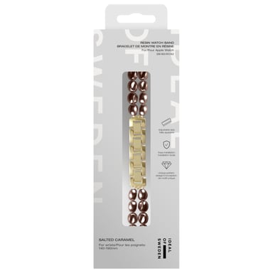 iDeal of Sweden Beaded Watch Band pour Apple Watch | 38/40/41/42 mm - Salted Caramel Pearl