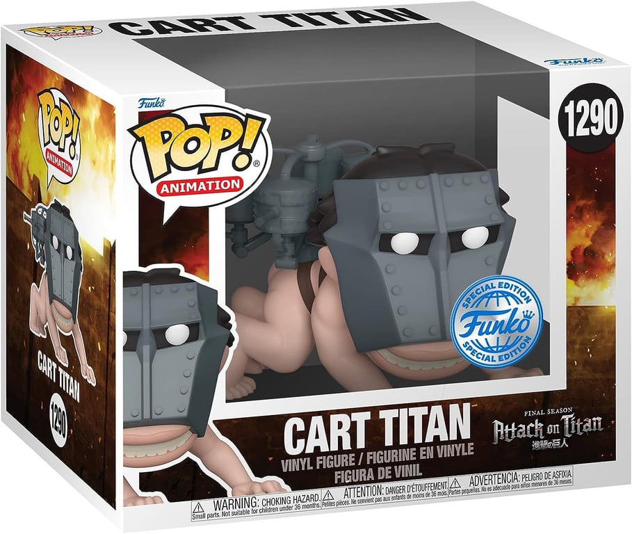 Funko Pop 69198 Super Attack On Titan Cart Titan Figura in Vinile Collezione Neuf