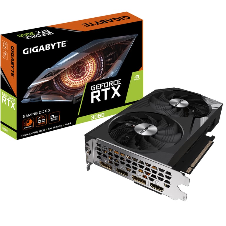 GIGABYTE GAMING GeForce RTX 3060 OC 8G rev. 2.0 NVIDIA 8 Go GDDR6 Neuf
