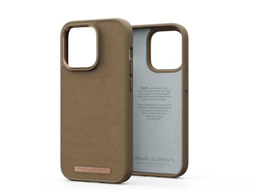 Custodia Njord byELEMENTS Suede Comfort+ - iPhone 14 Pro - Camel Apple iPhone 14 Pro