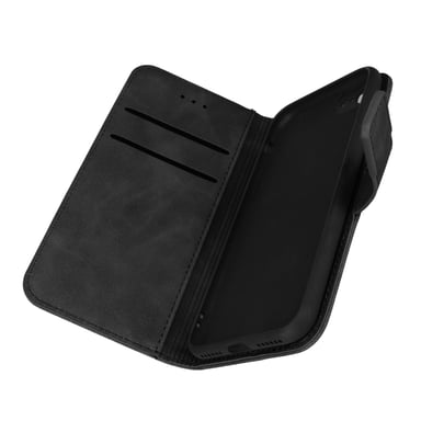 Funda iPhone SE 2020 / 8 / 7 Efecto Ante Tarjetero Soporte Vídeo, Forcell Negro