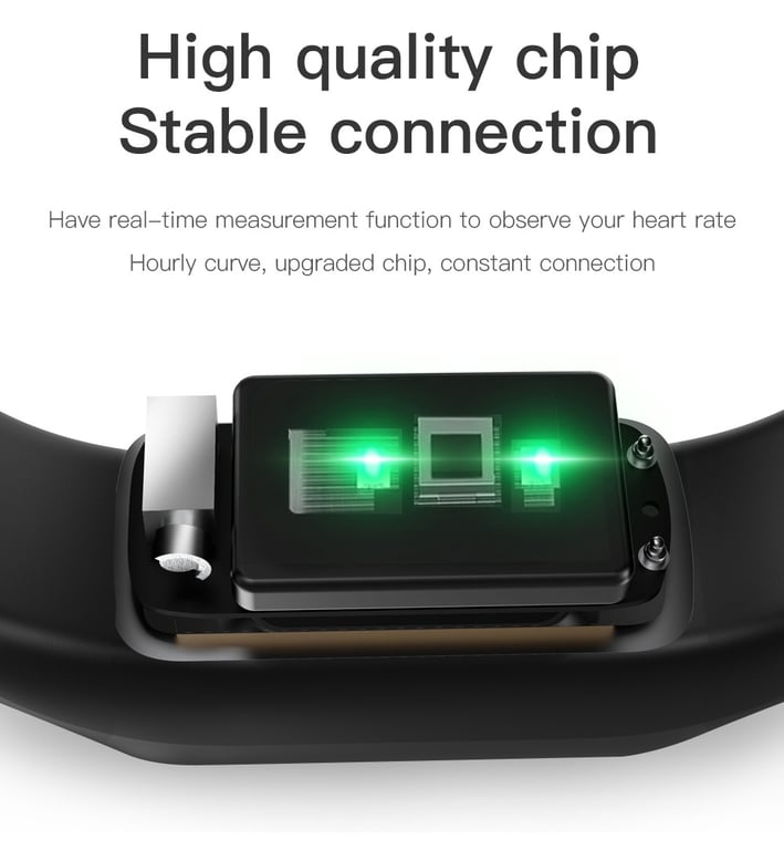 Bracelet d'activité avec moniteur de pouls d'oxygène sanguin et podomètre Neuf - vue 3