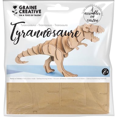 Modelo de cartón de tiranosaurio ensamblable - Modelo 3D educativo