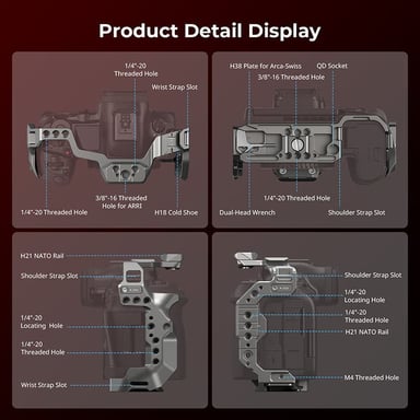 SMALLRIG 5029 HawkLock Quick Release Cage Kit for Canon EOS R5 Mark II