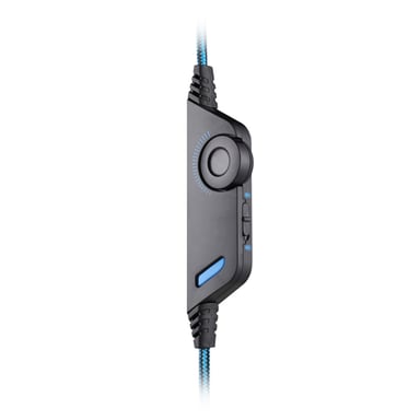 Casque Gaming Stéréo Jeu Volume Micro Omnidirectionnel LED Jack 3.5Mm Bleu Noir YONIS