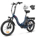 Bicicletta elettrica SAMEBIKE CY20 FT - motore 350W batteria 36V13AH autonomia 35KM freni a disco meccanici - Blu scuro