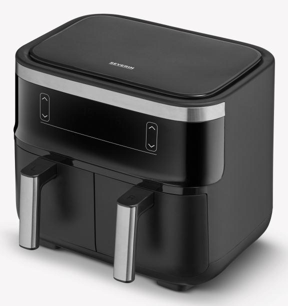Severin FR 2463 Double 8 L Autonome 2600 W Friteuse d'air chaud Noir - Neuf