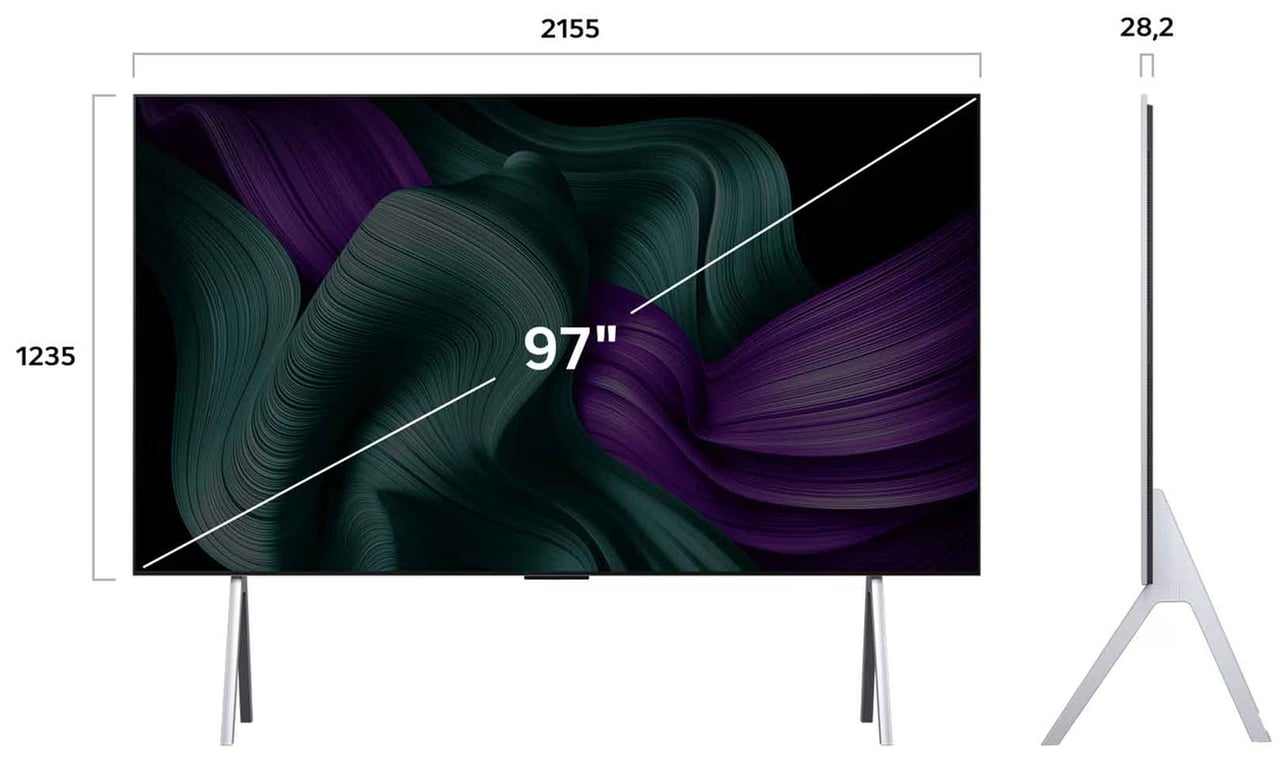 TV OLED Evo LG 4K UHD OLED97M5 245 cm 2025 - vue 2
