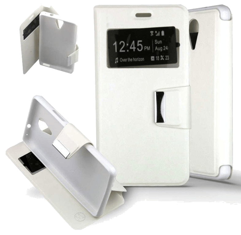 Etui Folio compatible Blanc Orange Rise 51