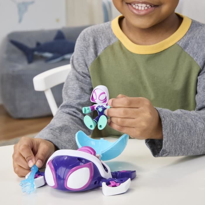 Spidey Ghost-Spider Tortue fantôme Water-Webs, Figurine et véhicule, Marvel Spidey et ses Amis Extraordinaires, Des 4 ans - Neuf