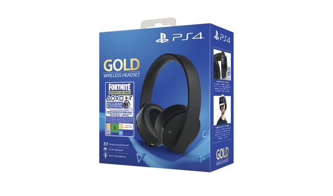 Sony Gold Wireless Headset + Fortnite VCH (2019) Casque Avec fil &sans fil Arceau Gaming Noir