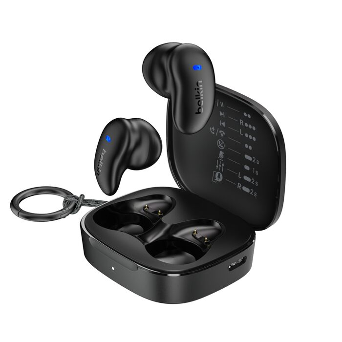 Belkin SoundForm Anywhere Casque Avec fil &sans fil Ecouteurs Appels/Musique USB Type-C Bluetooth Noir - Neuf