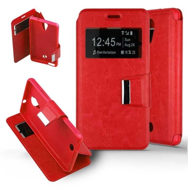 Etui Folio Rouge compatible Wiko Tommy