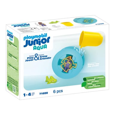 Rueda acuática divertida con bebé tiburón - Juego acuático educativo