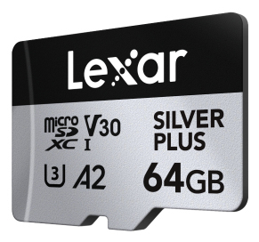 Lexar Professional SILVER PLUS 64 Go MicroSDXC UHS-I Classe 3 - Neuf