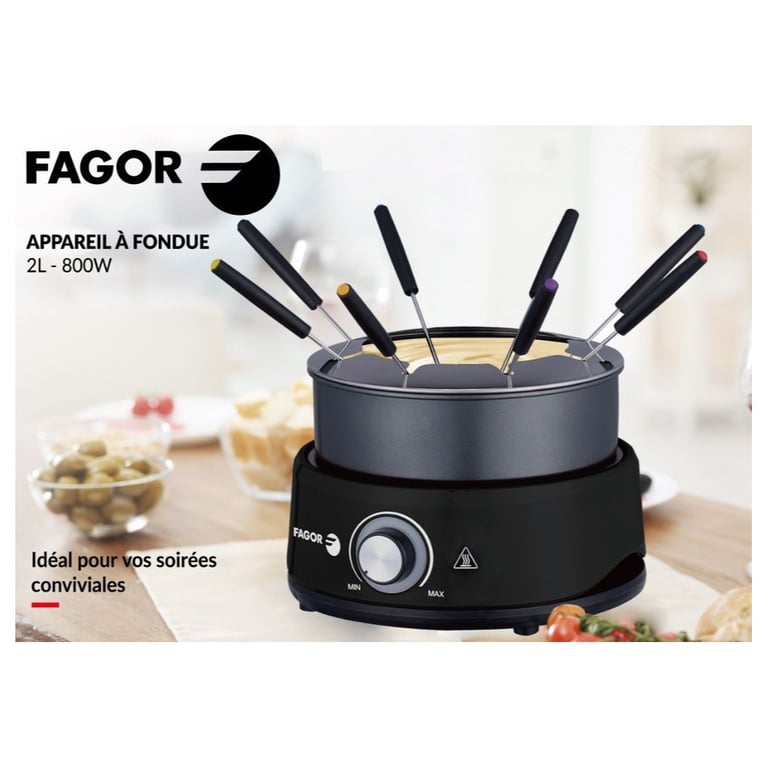 Appareil à fondue FAGOR FGFD8 Capacité Jusquà 8 personnes Thermostat réglable - vue 5